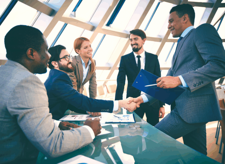 Business consulting partner meeting in Germany discussing market entry strategy